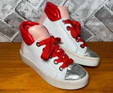 Skechers Street Hi-Lites Block Poppers Ladies Leather Hi Top Trainers UK5 EUR38
