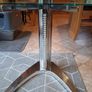 glass and chrome stand Image 4