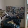 Chesterfield Blue Leather Couch Suite Image 4