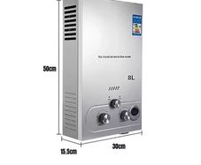 8L Propane LPG Gas Water Heater with Winter and Summer Modes, Instant Propane Water Heater, with Shower Kit, Digital Display