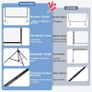 No Wrinkles 100 Inch Projector Screen - Super Stable with Dual Tripods, Strong Stands, Portable Design for Indoor/Outdoor, 16:9, 4K Image 3