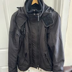 Superdry Mountain SD-Windcheater Hooded Jacket Black Size L Triple Zip