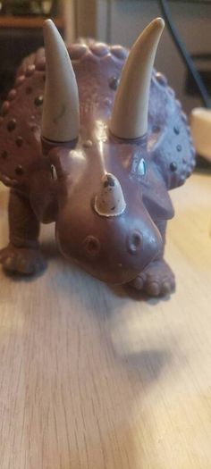 Vintage 1987 Playskool Definitely Dinosaurs Triceratops 12"