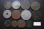 12 Vintage Foreign Coins (1856-1940)