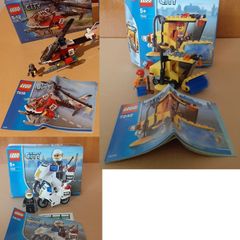 LEGO City 7235 Police Motorcycle, 7238 Fire Helicopter and 7242 Street Sweeper. Used and discontinued sets from 2005 in good condition.