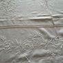 Vintage Hand Embroidered Large Fine Linen Tablecloth Image 9