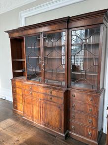 Large Antique Mahogany Bookcase/Display Cabinet