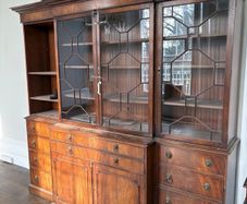 Large Antique Mahogany Bookcase/Display Cabinet
