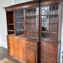 Large Antique Mahogany Bookcase/Display Cabinet