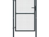 Mesh Garden Gate Galvanised Steel 100x225 cm Grey
