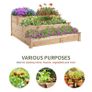 470L Raised Garden Bed, 3-Tier Planter Kit, Elevated Wooden Planters for Garden, Yard & Patio, 124 x 124 x 56 cm Image 6