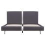 Bed Frame Grey Faux Leather 135x190 cm Image 3