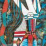 Mongol Princess Warrior Oil on Silk Image 6