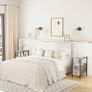 2 Side Tables, Narrow Bedside Rustic Greige and Black Image 6