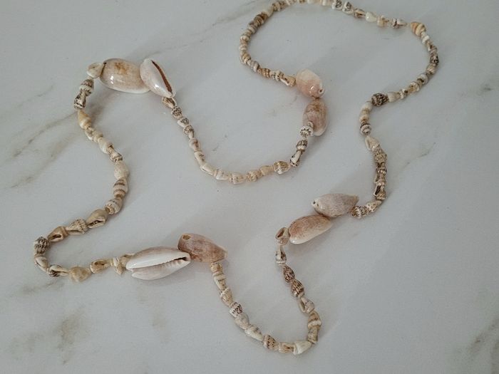 Vintage cowrie shell necklace