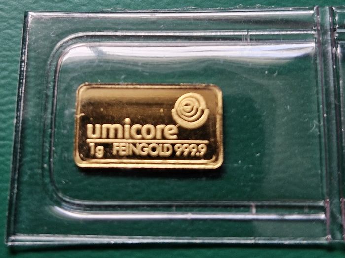 Gold Bar 1 Gram .999 Umicore