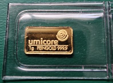Gold Bar 1 Gram .999 Umicore