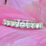 Antique 1.5ct Diamond Eternity / Wedding Band Ring - Platinum Image 2