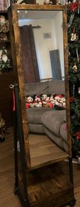 Freestanding jewellery mirror cabinet