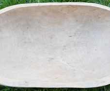 Antique Wooden Dough Bowl - Rare Bread Trough - Primitive Hand Carved Trencher Bowl - Country Wooden Bowl - Farmhouse Decor 20" x 10"