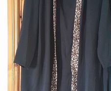 Leopard trim black suit