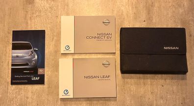 Nissan Leaf 2012 to 2016 owner manual handbook and wallet