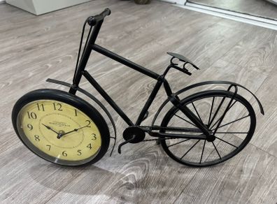Vintage Style Metal Bicycle Table Clock / Desk Ornament