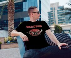 Deadpug cool funny mans Deadpool inspired t-shirt tee top shirt gift present
