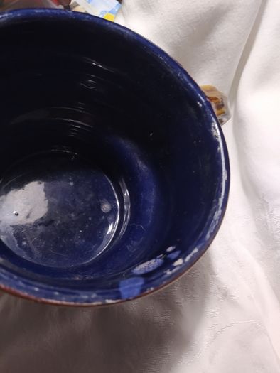 German Mid century unusual Glaze 2 handled ceramic