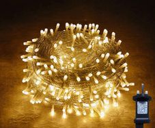 100/200/300/400 LED Fairy Lights, 8 Modes Timer String Lights for Bedroom Plug in, Warm White Outdoor Garden Lights Mains Powered Waterproof Christmas Lights for,Indoor,Party MULTIPLE SIZES AVAILABLE, SEE DESCRIPTION (FREE POSTAGE)