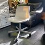 White Swivel Chair Image 2