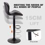 Bar Stools Set of 2 Bar Chairs,Modern Height Adjustable Kitchen Stools With Backs, Swivel Faux Leather Kitchen Island Chairs(All Black) Image 2