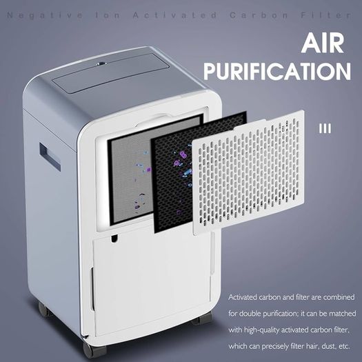 NEW SALE | 12L/D Dehumidifier for Home with Energy Efficient Compressor-HEPA Filter Air Purification, Continuous Drainage, 2.5L Tank, Timer, Sleep Mode, Auto Defrosting, Humidity Target, for Basement Laundry