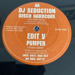 1995 DJ  Seduction  Edit V Disco Hardcore / Pumper happy hardcore breakbeat vinyl