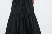 Zara black dress puff sleeve size S