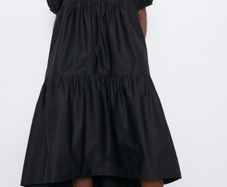 Zara black dress puff sleeve size S