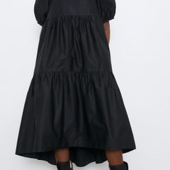 Zara black dress puff sleeve size S