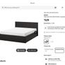 Wooden king size bed with matress Image 3