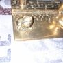 Very Old Solid Brass Man and Dog under a Street Lamp Image 3