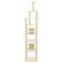 Cat Tree with Sisal Scratching Posts Cream 216 cm Image 5