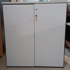Grey Wooden Cabinet - 2 Doors