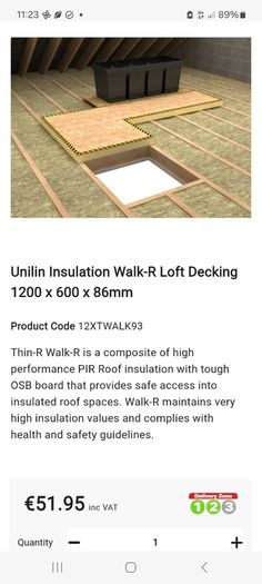 Insulated Attic Loft Boards
