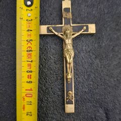 vintage brass cross pendant
