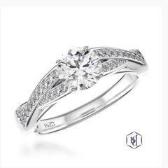 Platinum Diamond Engagement Ring with GIA Certified 0.70ct Centre Stone