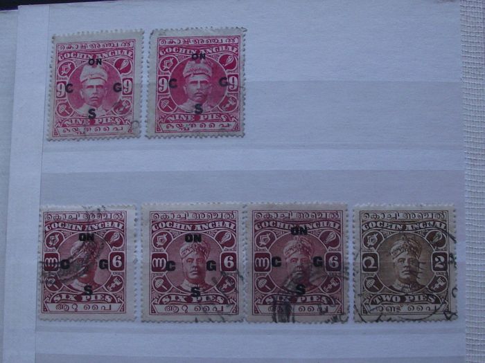 A extensive collection of Stamps from Indian States, presented in the album