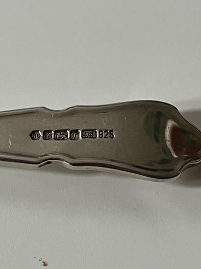 1993 Vintage Carr's of Sheffield Dubarry Solid Sterling 925 Silver TeaSpoon - Hallmarked