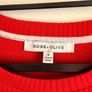 Rose + Olive Red Textured Knit Top - Size M Image 4