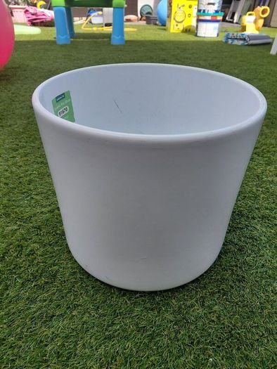 White  ceramic plant pot