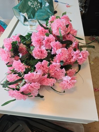 pink carnations fake faux wholesale