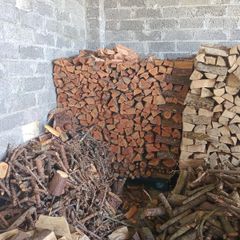 Bags of seasoned firewood